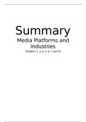 Samenvatting Media Platforms and Industries Chapter 1, 3, 4, 5, 6, 7 en 10