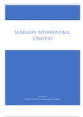Summary International Strategy 
