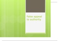 FALSE APPEAL TO AUTHORITY