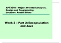 Encapsulation and Java