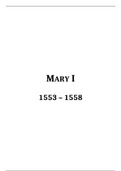 Mary I Revision Notes