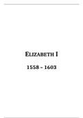 Elizabeth I Revision Notes