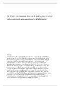 Essay ontwikkelingspsychologie De invloed van extraversie, steun van de ouders, sekse en leeftijd op externaliserende gedragsproblemen