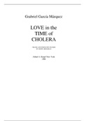 Love in Time of Cholera (full book) - Gabriel Marquez
