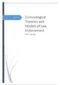 Criminological theories and models of law enforcement