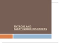 THYROID AND PARATHYROID DISORDERS 