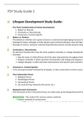 Lifespan Development Study Guide #1