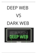A summary for the deep web and a comparison between the deep web and the dark web
