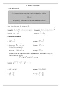 3 Radical Expressions Review Sheet 