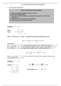 16 Poly and Rat Inequalities Review Sheet