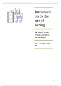 Module Notes - Introduction to the Art of Acting