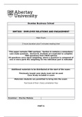 BMT 308 - employee relations and engagement past paper 
