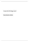 Artikelen Corporate Strategy 18/19