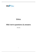 Ethics Mid-term exam & Answer