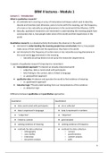 BRM II lectures summary module 1-5 (Exam 1)