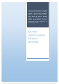 Business Communication & Report Writings 