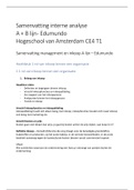 Samenvatting CE4 interne analyse T3 - bedrijfseconomie + inrichten van een organisatie - Edumundo