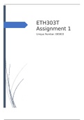 ETH303T SEMESTER 1 ASSIGNMENT 1 2018