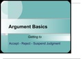 Chapter 5: Argument Basics