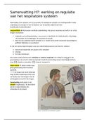 H7: Werking en regulatie van het respiratoire systeem. Inspannings-en sportfyiologie