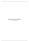 Cognitieve Psychologie 2 Samenvatting