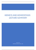 Physiology basic concepts - Kidney and homeostasis_full summary