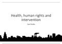 Edexcel A Level Geography - 8A: Health, Human Rights and Intervention (Case Studies, Notes & Exam Questions)