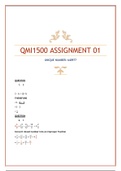 QMI1500 ASSIGNMENT 01,2020 solutions 