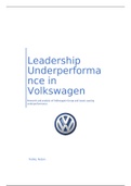 Leadership Underperformance in Volkswagen
