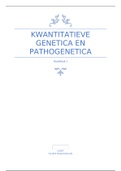 Kwantitatieve genetica en pathogenetica hoofdstuk 1