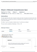 NR 509 Week 1 Midweek Comprehension Quiz (Variant 1)