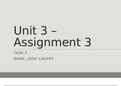 Unit 3 Assignment 3 - done to the best possible level 