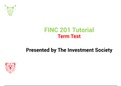 Finance 201- corporate finance exam power point
