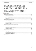 Managing Social Capital articles and exam questions