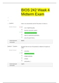 BIOS 242 Week 4 Midterm Exam With Complete And Latest Answers (latest 2020)