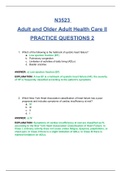 N3523 PRACTICE QUESTIONS #2 : Adult and Older Adult Health Care II : University Of Texas - Health Science Center At Houston (Verified Answers with Detailed Explanations, Scored A)