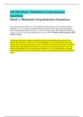 NR 599 Week 7 Discussion 1: MidWeek Comprehension Questions With Best Solution 