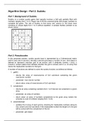 Algorithm Design Part 2: Sudoku Puzzle