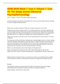 NURS 6630 Week 7: Case 3: Volume 1, Case #5: The sleepy woman Advanced Psychopharmacology With Complete And Latest UPDATE