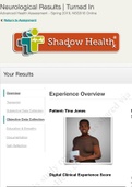 NSG 516 -Neurological | Completed | Shadow Health 3.