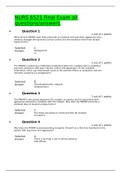 NURS 6521 Final Exam All questions and answers grade A