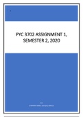 PYC 3702 ASSIGNMENT 1, SEMESTER 2, 2020