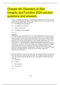 Chapter 46- Disorders of Skin Integrity and Function 2020 solution questions and answers 