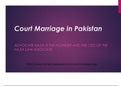 Complete Process of Court Marriage in Lahore Pakistan