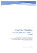 Summary Strategic Financial Management (Master TEW/Master ERB, Prof. R. Goncharenko and Prof. N. Dewaelheyns) - 16/20 in the first exam period