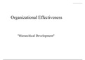 Organizational Effectiveness "Hierarchical Development"  An organization’s effectiveness is reliant on its open skill and morals. The expression "Organizational Effectiveness" can be utilized reciprocally with the idea of "Hierarchical Deve