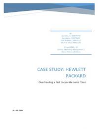 Marketing Managmeent Case Study HP