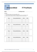 SPL - Proeftoets F7 KBA - Invulblad