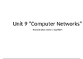 Unit 9 Computer Network Distinction notes