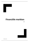 Samenvatting Financiële markten 2
